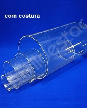 Tubo de acrilico 30cm diametro x 49cm alt tubo transparente acrilico