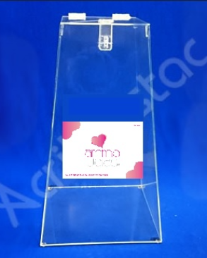 Urna de acrilico Piramide 25cm alt sorteios Produtos em Acrilico
