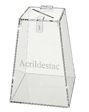 Urna de acrilico Piramide 25cm alt sorteios Produtos em Acrilico