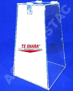 Urna de acrilico Piramide 30cm alt para sorteios Produtos em Acrilico