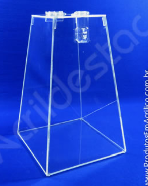 Urna de acrílico Piramide 50cm alt para sorteio Produtos em Acrilico