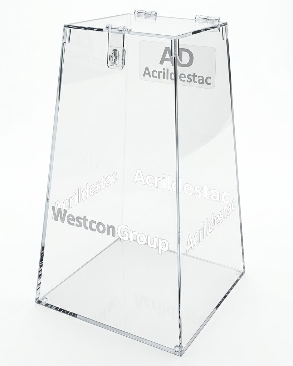 Urna de acrílico Piramide 60cm alt para sorteio Produtos em Acrilico