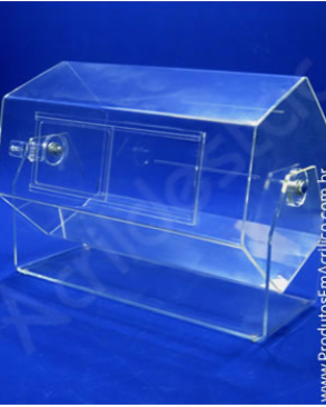 Urna Giratória em Acrilico Cristal 40 cm Largura X 20 cm diâmentro