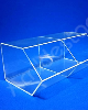 Baleiro de acrilico cristal Duplo 15x24,9x20cm para quiosques lojas