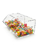 Baleiro de acrilico cristal Duplo 15x36x22cm para quiosques lojas