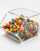 Baleiro de acrilico cristal indiv 15x12x20cm para quiosques lojas