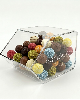 Baleiro de acrilico cristal indiv 15x18x22cm para quiosques lojas 