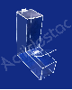 Baleiro de acrílico cristal individual 23cm Alt para lojas festas balas doces cereais a granel