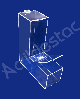 Baleiro de acrílico cristal individual 23cm Alt para lojas festas balas doces cereais a granel