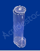 Baleiro de acrilico cristal Tubo efeito gravitacional com Tampa e Dispenser 10 X 30 cm