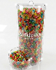 Baleiro de acrilico cristal Tubo efeito gravitacional com Tampa e Dispenser 10 X 44 cm