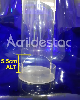 Baleiro de acrilico cristal Tubo efeito gravitacional com Tampa e Dispenser 44 cm