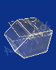 Baleiro de acrilico transparente com Tampa de correr 15x16x20cm para lojas