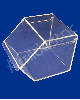 Baleiro de acrilico transparente com Tampa de correr 15x16x20cm para lojas