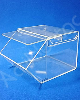 Baleiro de acrilico transparente com Tampa de correr 15x12x20cm para lojas