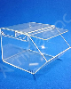 Baleiro de acrilico transparente com Tampa de correr 15x12x20cm para lojas
