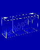 Caixa Acrilico para EPI 22x45cm Tripla com divisorias - Caixa Porta EPIs 