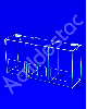 Caixa Acrilico para EPI 22x45cm Tripla com divisorias e janela de abertura frontal - Caixa Porta EPIs 