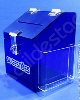 Caixa de Sugestões em Acrilico Azul-Bic 20 CM Altura  ST106