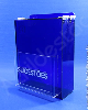 Caixa de Sugestões em Acrilico Azul 33cm urna para sorteio pesquisas e documentos