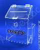 Caixa de Sugestões em Acrílico Cristal 25cm para pesquisas e sorteio