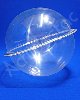 Cupula de acrilico Cristal 40cm diametro esfera acrilico com Aba