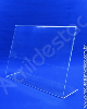 Display em L PS cristal acrilico similar expositor para mesa balcão folders A3 Horizontal