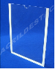 Display de PS Cristal acrilico similar Porta Folha para Parede ou Elevador DUPLO Com Fundo A4 Vertical