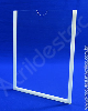 Display de Acrilico Cristal para parede simples com moldura Bolso Folha A3 Vertical
