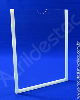 Display de acrilico Cristal Porta Folheto de parede com moldura A6 Vertical