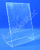 Display de mesa balcão em L PS cristal acrilico similar expositor de folders A3 42x30 Vertical