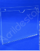 Display de acrilico Porta Folheto de parede modelo U Duplo A6 10x15 Horizontal