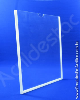 Display PETG Cristal Porta Aviso moldura dupla face Bolso Folha A3 42x30 Vertical