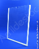 Display PETG Cristal moldura dupla face branca Quadro de Aviso A2 59,4x42 Vertical