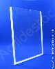 Display PETG Cristal moldura dupla face branca Quadro de Aviso A2 59,4x42 Vertical