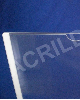 Display de PS Cristal acrilico similar Porta Aviso de parede DUPLO Com Fundo A6 Horizontal