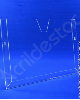 Display de acrilico Parede Cristal com moldura dobrada Horizontal DY 401