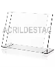 Display PETG cristal em L para mesa e balcão 10x21 Horizontal