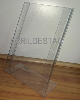 Display PETG cristal em L para mesa e balcão 21x10 Vertical