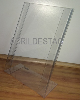 Display PETG cristal em L para mesa e balcão A5 21x15 Vertical