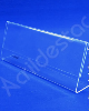 Display de mesa em L PS cristal acrilico similar Porta Folheto 10x21 Horizontal