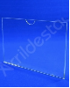 Display PETG modelo U Porta folheto para avisos A6 10x15cm Horizontal
