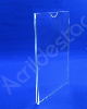 Display PETG modelo U Porta folheto para avisos A6 15x10cm Vertical