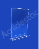 Display T de mesa e balcão PS Cristal acrilico similar A5 21x15 Vertical em Promoção