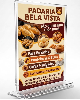 Display T de mesa PS Cristal acrilico similar para folhas A3 42x30 Vertical