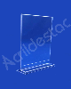 Display T PS Cristal acrilico similar para balcão mesa restaurante A6 10x15 Vertical