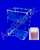 Porta Absorvente Acrilico Cristal 17,5CM A x 12CM x 10CM Tampa de abrir para Parede ou Mesa