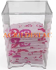 Porta Absorvente Acrilico Cristal 17,5CM A x 12CM x 10CM Tampa de abrir para Parede ou Mesa
