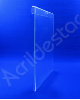Porta Aviso PS Cristal acrilico similar A4 para Baias Display vidro Carro Concessionarias