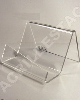 Porta cartões acrílico com lateral aberta Medindo 6,5cm altura X 9,5cm largura